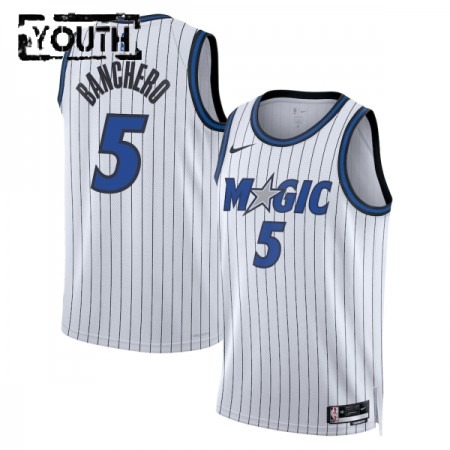 Barn Orlando Magic Tröja Paolo Banchero Nike 2025-26 Association Edition Vit Swingman